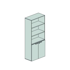 Contenitore con ante e a giorno Dimensioni (LxPxH)90x35x210