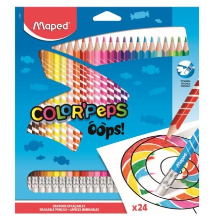 Maped PASTELLI CANCELLABILI OOPS – 24 PEZZI