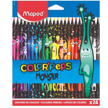 Maped PASTELLI BLACK MONSTER – 24 PEZZI