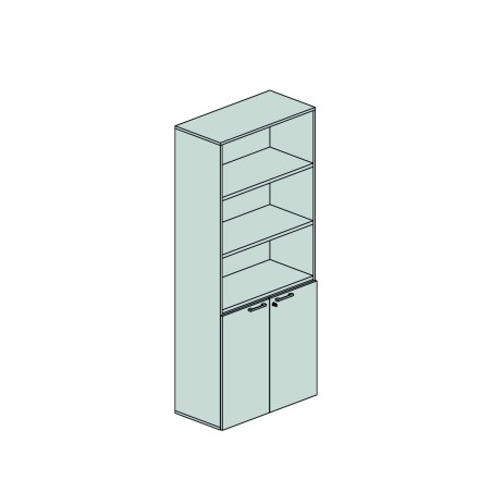 Contenitore con ante e a giorno Dimensioni (LxPxH)90x45x210