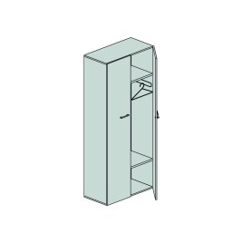 Contenitore guardaroba con ante Dimensioni (LxPxH)90x45x210