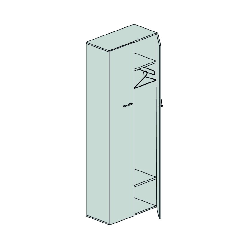 Contenitore guardaroba con ante Dimensioni (LxPxH)90x45x251